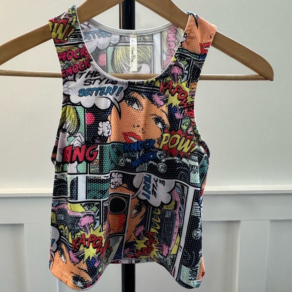 Fun comic book print crop top - Picture 3 of 4